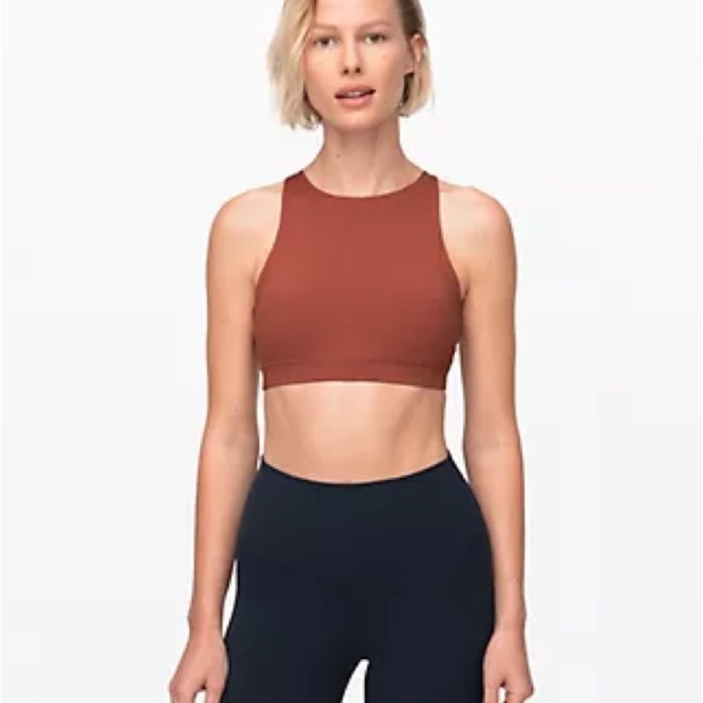 lululemon - Energy Bra High Neck Medium Support (10, Rustic Clay)